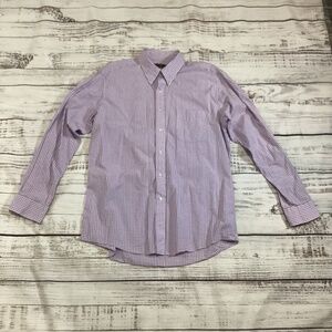 1634. Club Room Men’s Checkered Button-Down Dress Shirt Size 16 / 34-35